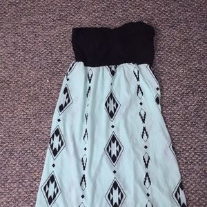Selling a teal and black dress!